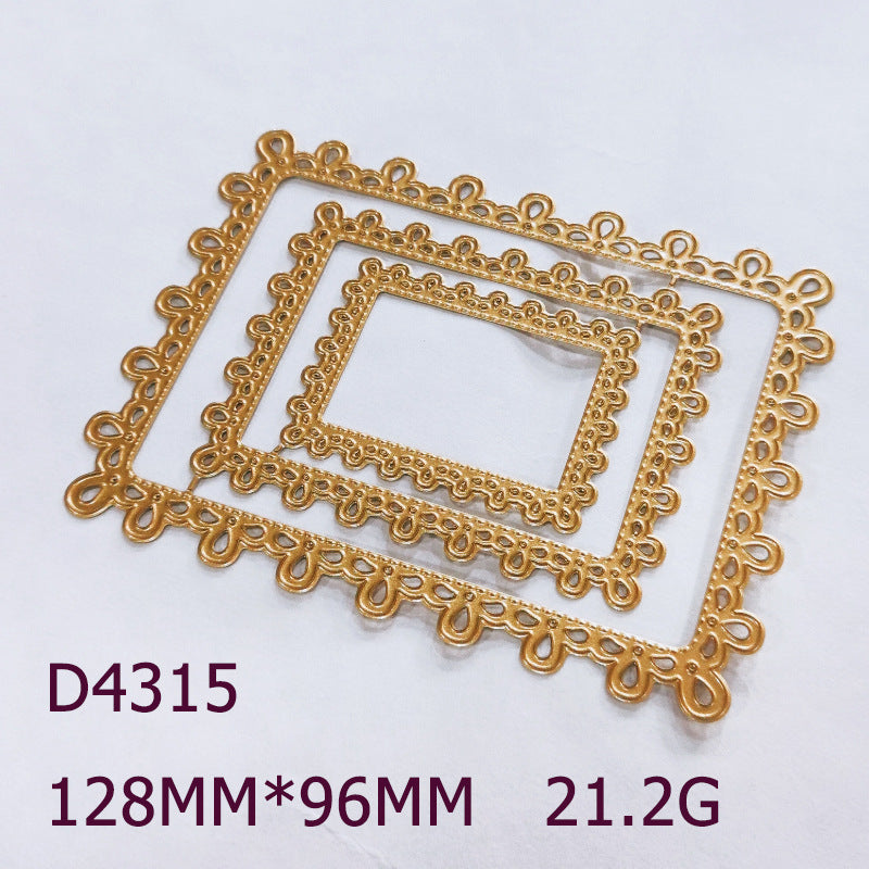 Stackable Rectangular Lace Frame Cutting Dies