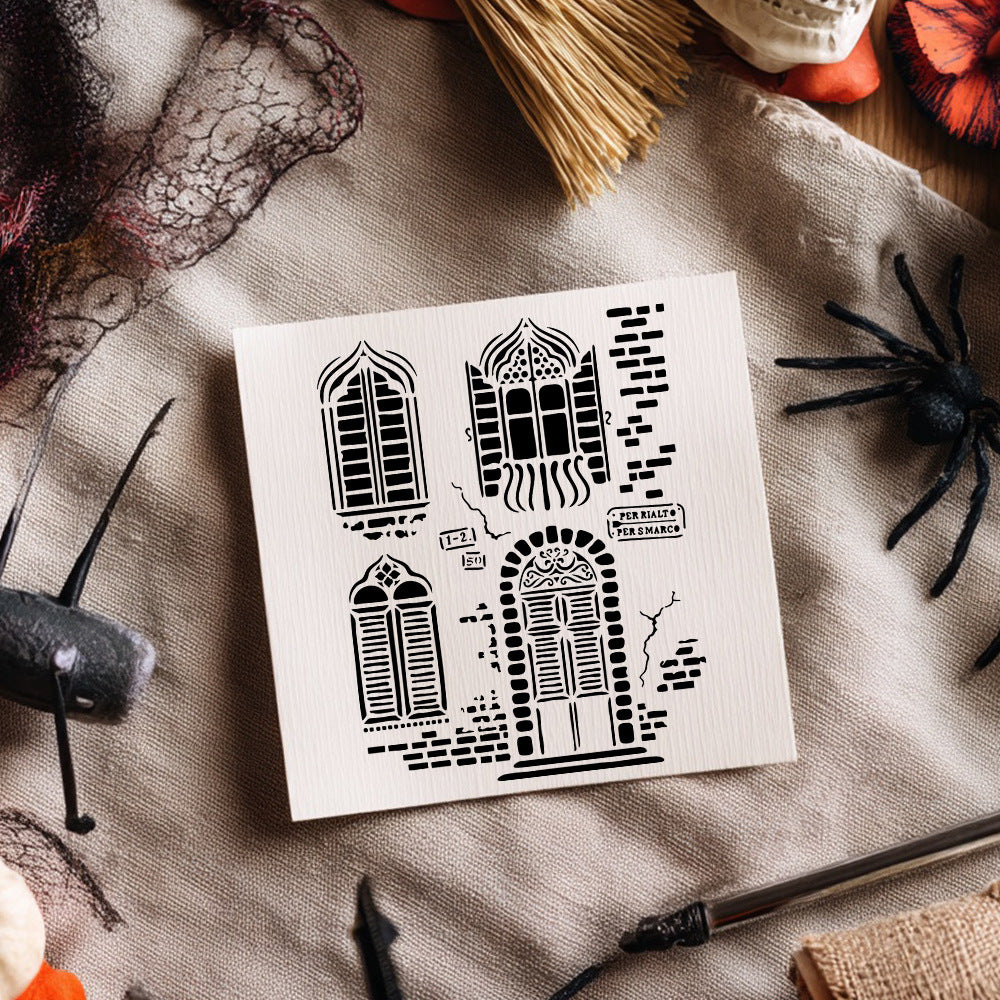Door and Window Patterns DIY Painting Hollow Stencil