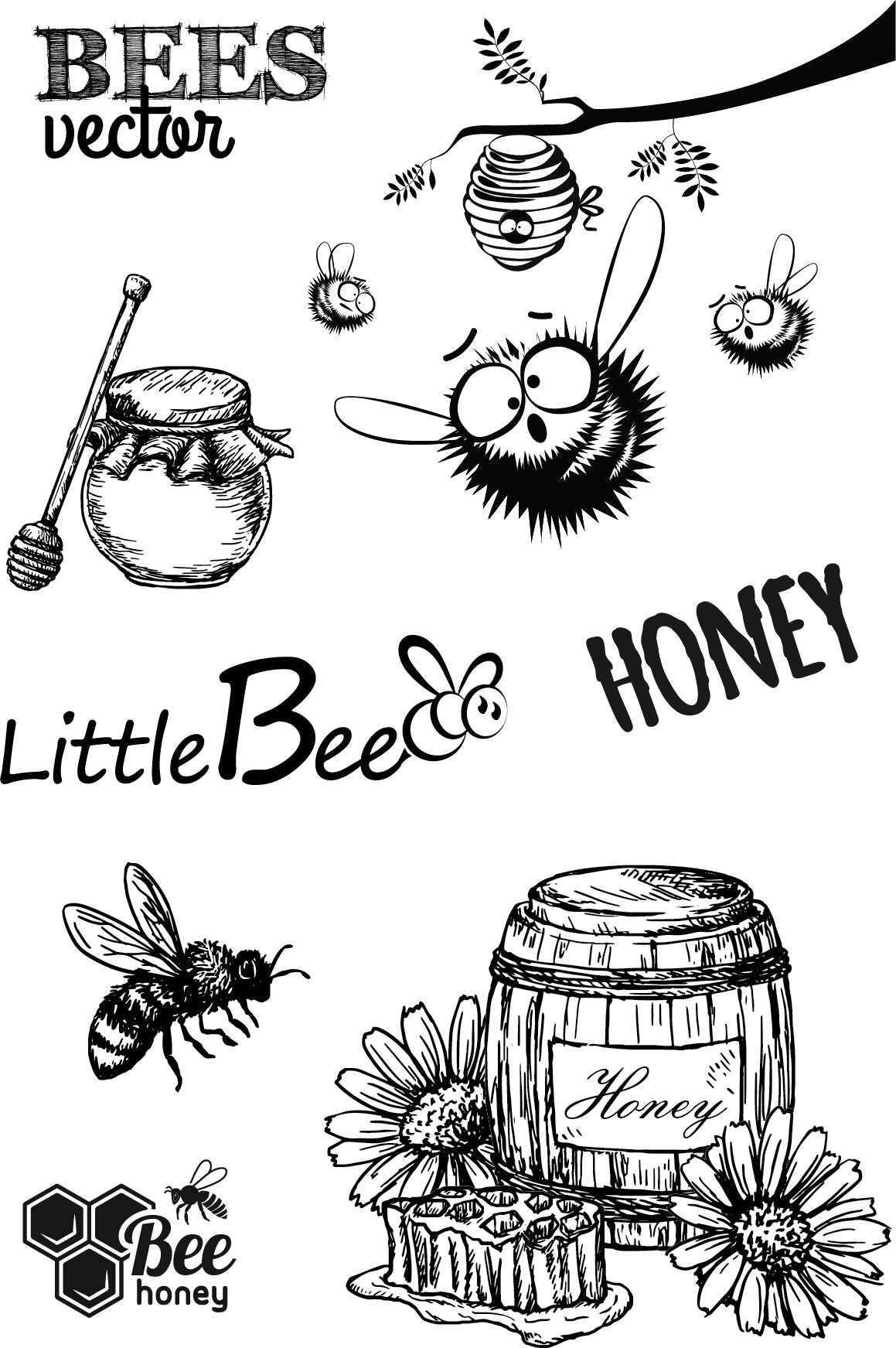 Little Bee Clear Stamps