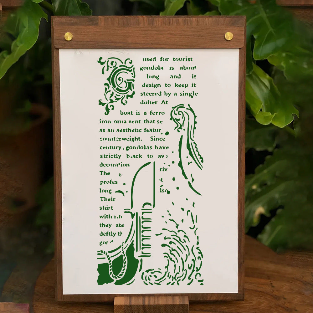 Wave Pattern DIY Painting Hollow Stencil