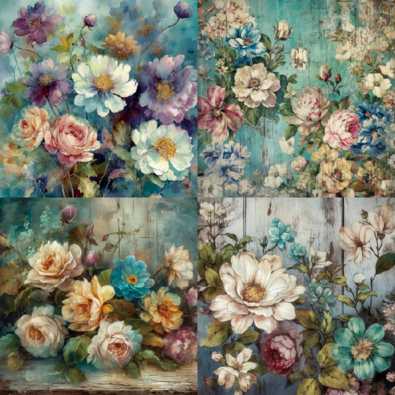 24PCS 6" Floral Fragrance Scrapbook Paper & Cardstock