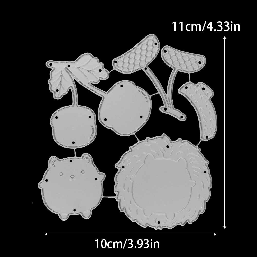 Hedgehog and Pine Cones Metal Cutting Dies