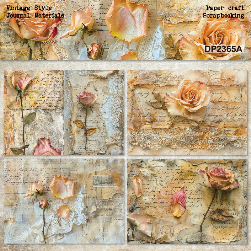 A5 Dried Flower Journal Scrapbook Paper