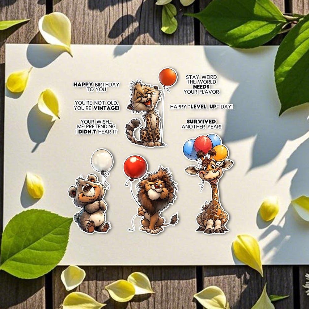 Balloon Animal Birthday Dies & Stamps Set