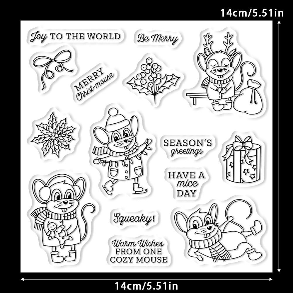 Christmas Mouse Dies & Stamps Set