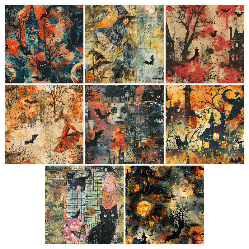 24PCS 6" Halloween Theme Scrapbook Paper & Cardstock