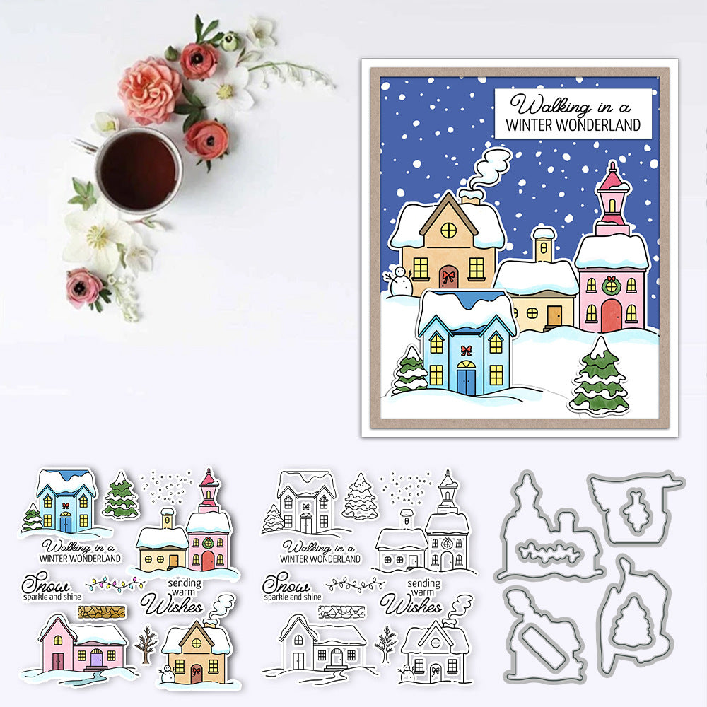 Snow House Dies & Stamps Set