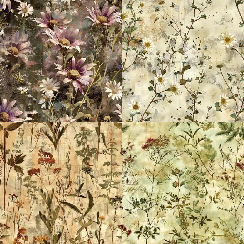 24PCS 6" Verdant Whispers Scrapbook Paper & Cardstock