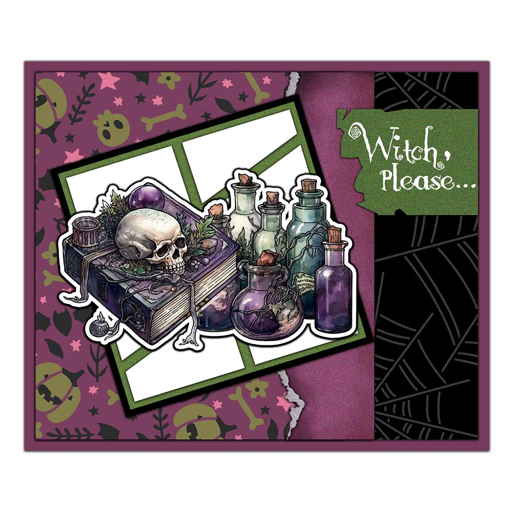 Halloween Magic Skull Dies & Stamps Set