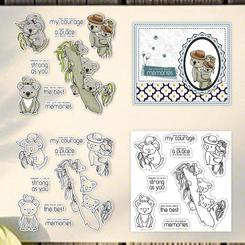 Koala Father and Son Clear Stamps