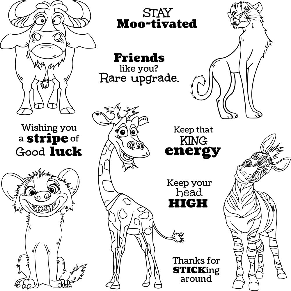 Zebra Giraffe Dies & Stamps Set