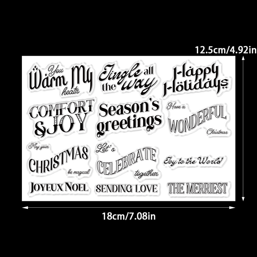 Christmas Greetings Dies & Stamps Set