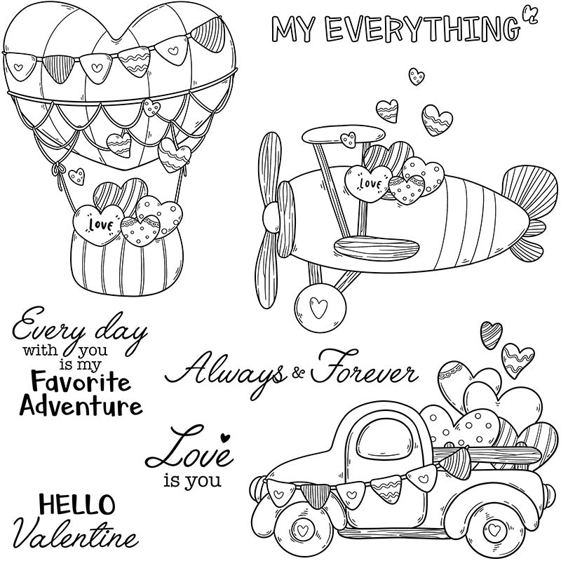Valentine's Day Theme Dies & Stamps Set