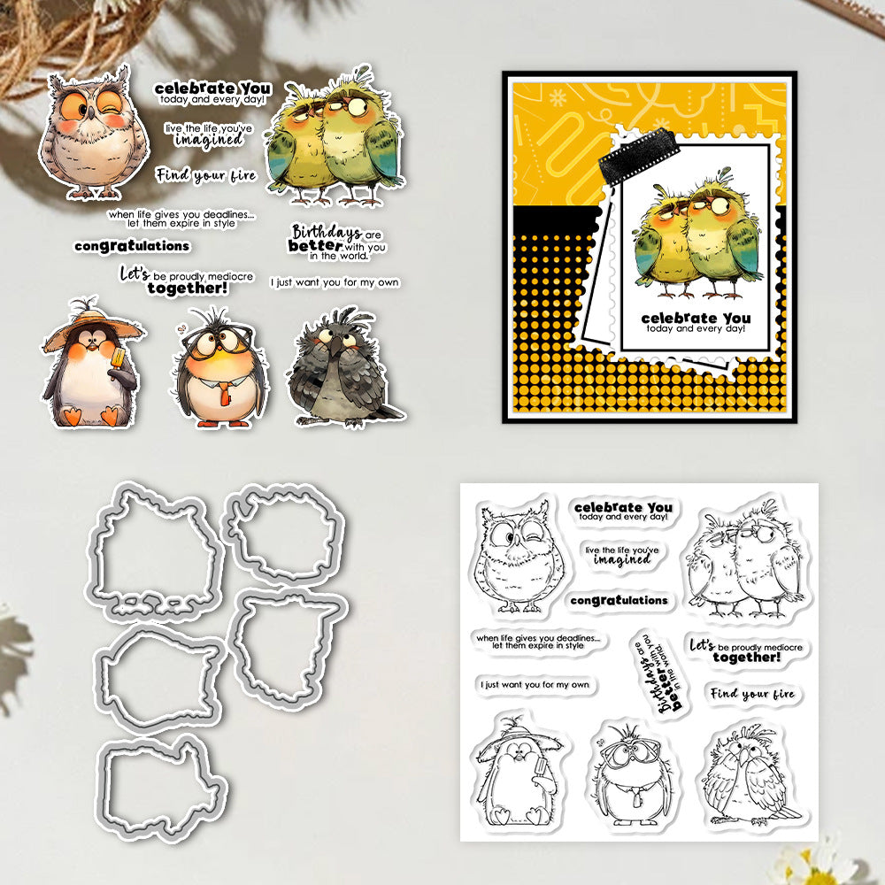 Funny Bird Friendship Dies & Stamps Set