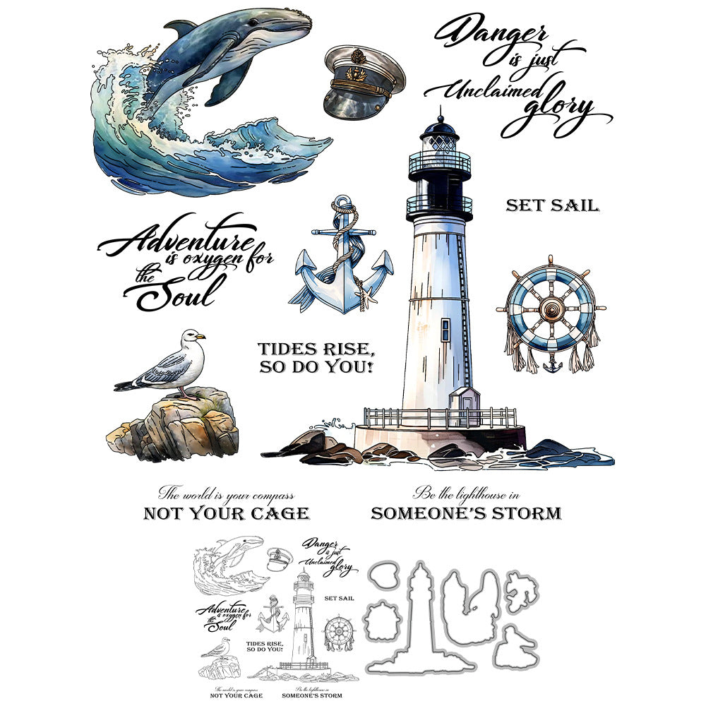 Lighthouse Navigation Dies & Stamps Set