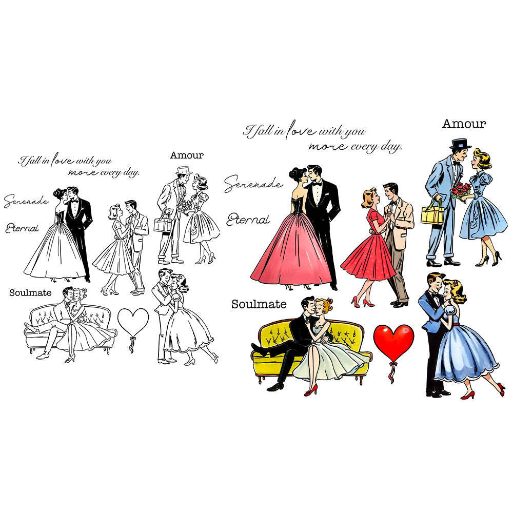 Valentine's Day Theme Dies & Stamps Set