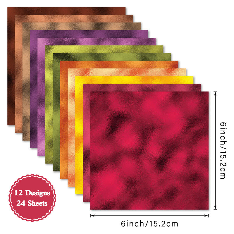 24PCS 6" Umber Gleam Scrapbook Paper & Cardstock