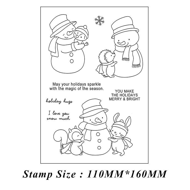 Winter Snowman Dies & Stamps Set