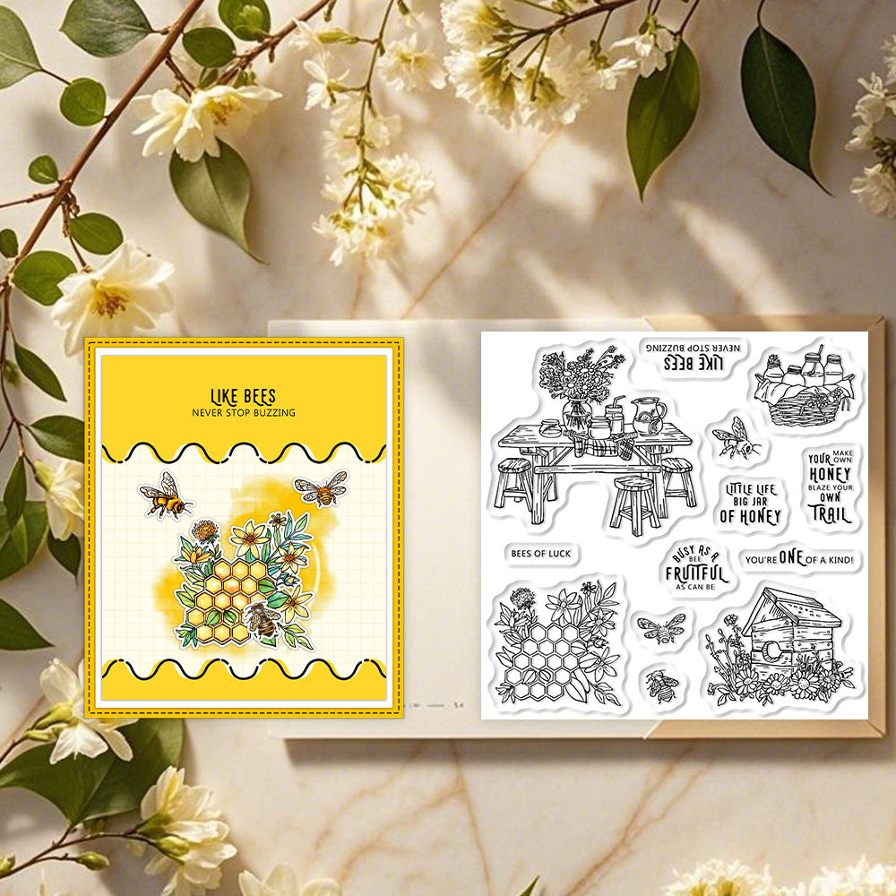 Bee Dining Table Clear Stamps