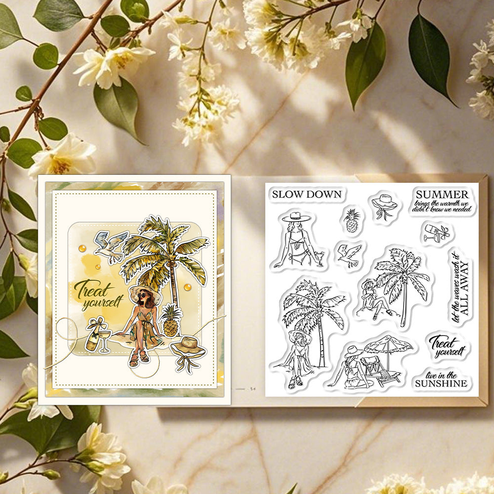 Beach Girl Clear Stamps