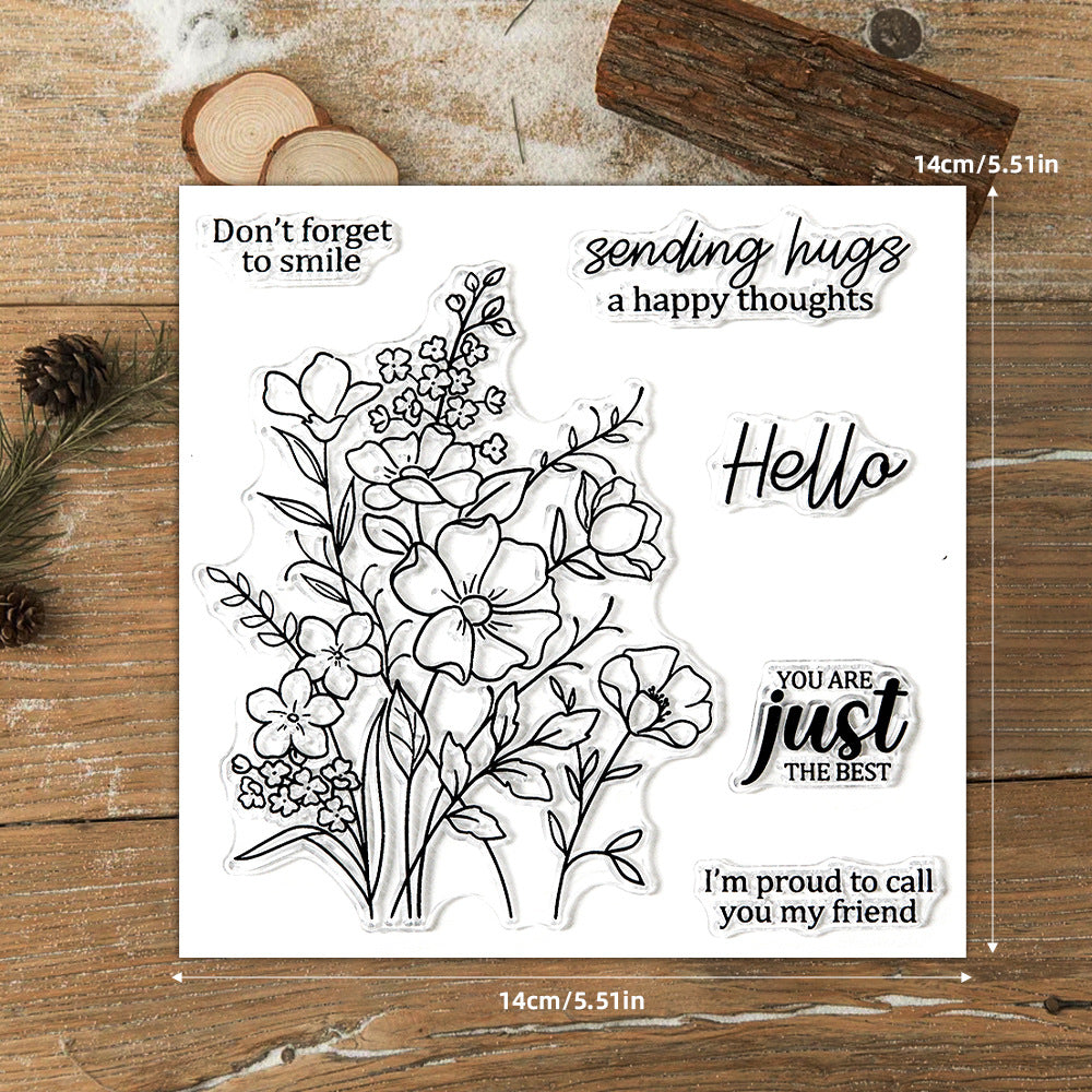 Spring Flowers Dies & Stamps Set