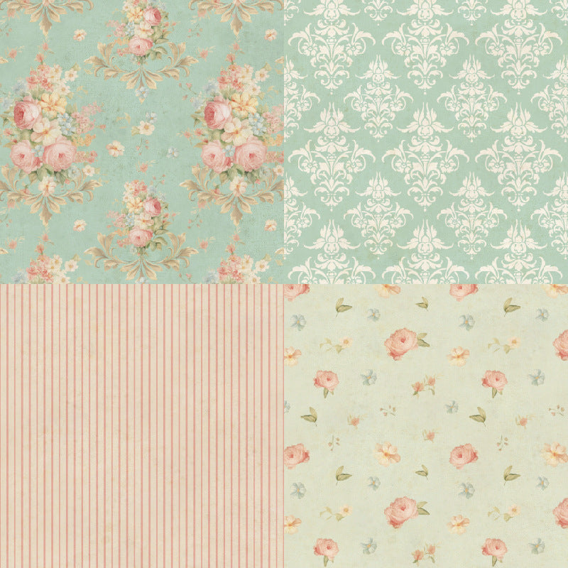 24PCS 6" Elegant Scrapbook Paper & Cardstock