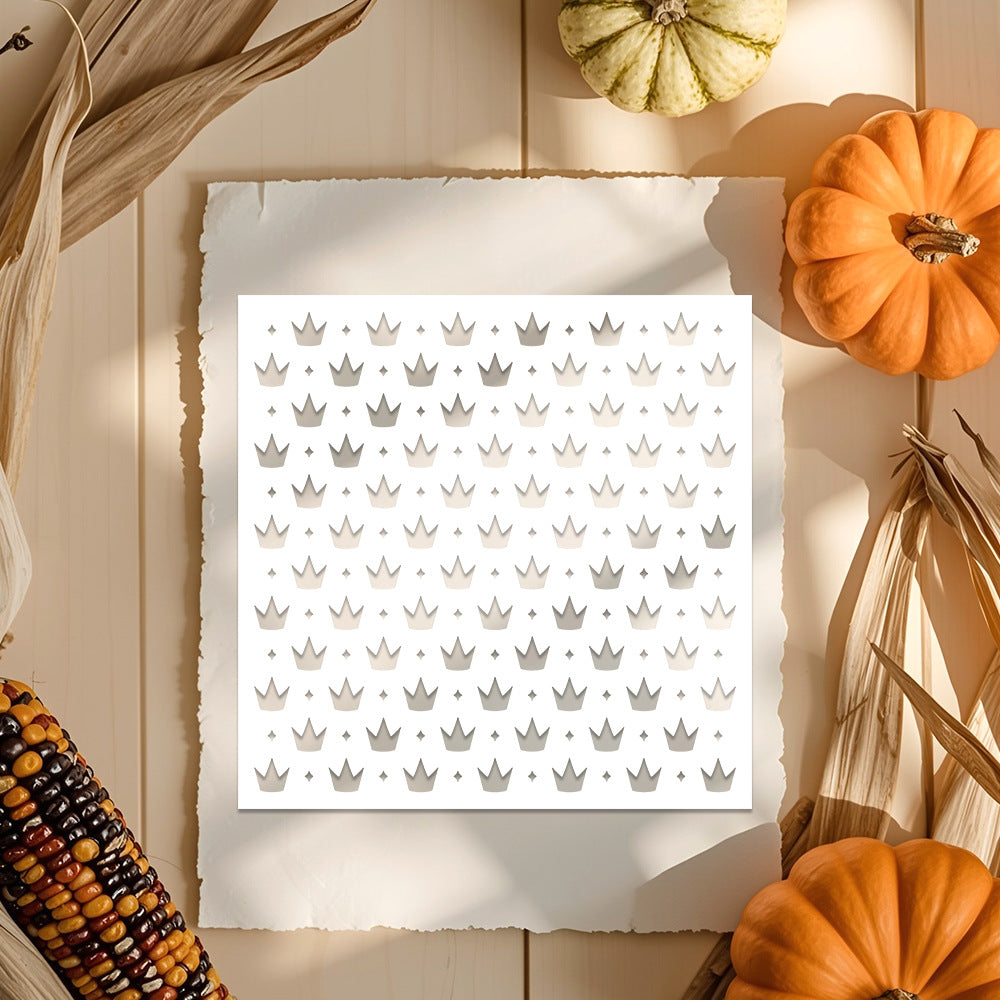 Crown Pattern DIY Painting Hollow Stencil