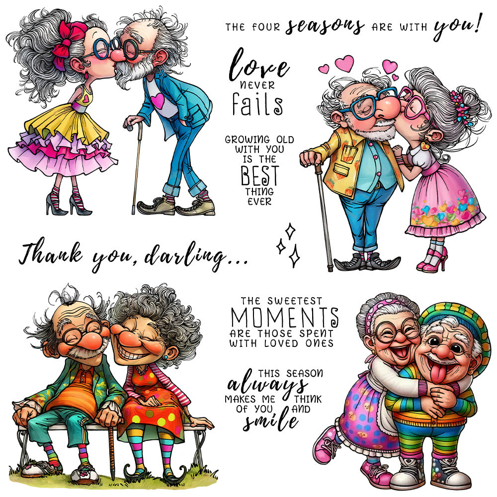 Funny Old Couples Valentine's Day Clear Stamps