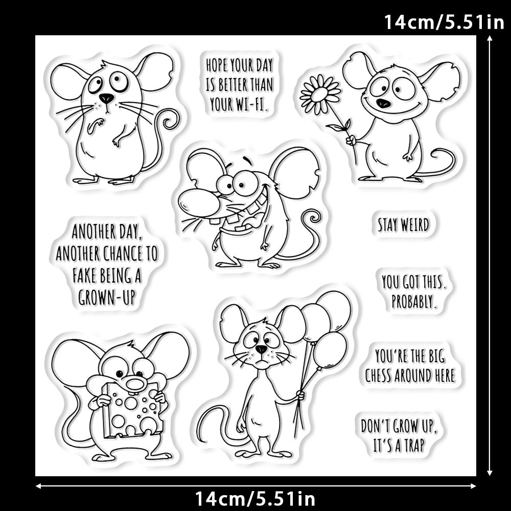 Funny Mouse Dies & Stamps Set