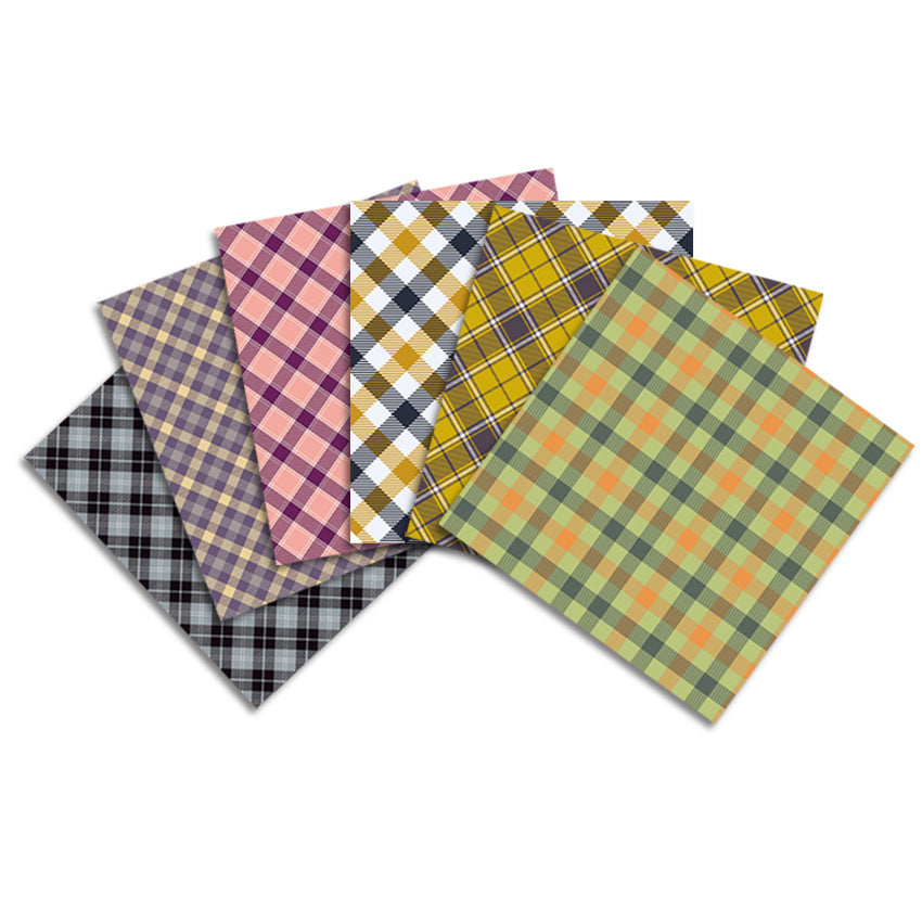 24PCS 6" Grid Scrapbook Paper & Cardstock