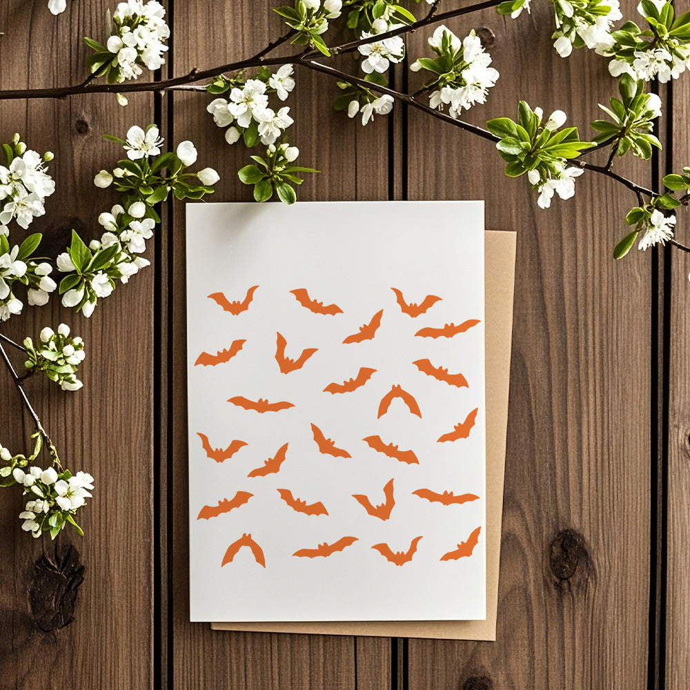Bat Background DIY Painting Hollow Stencil
