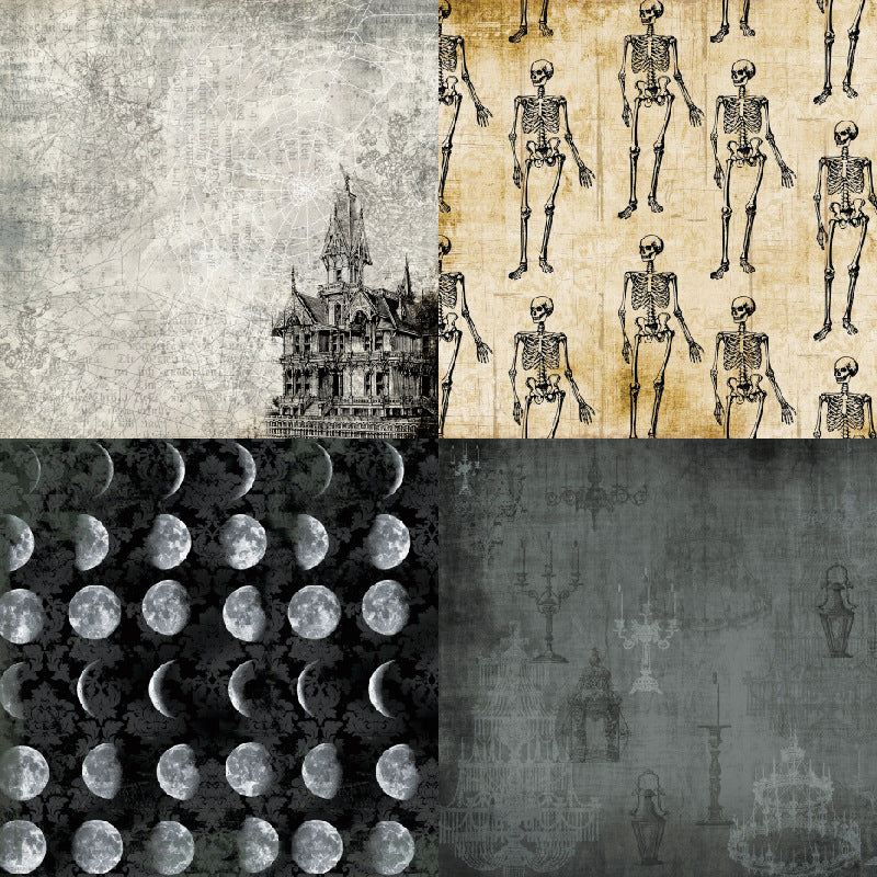 24PCS 6" Silent Castle Scrapbook Paper & Cardstock