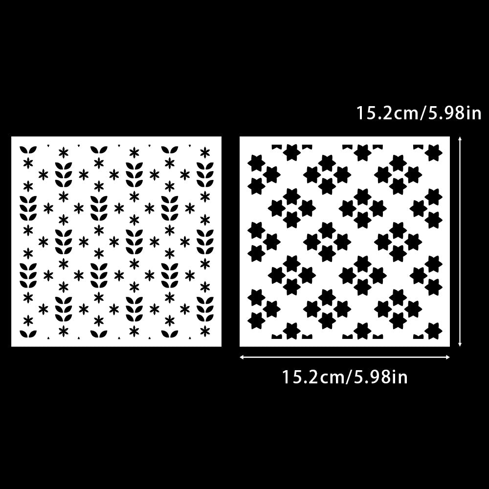 2 PCS Hexagonal Star Pattern DIY Painting Hollow Stencil