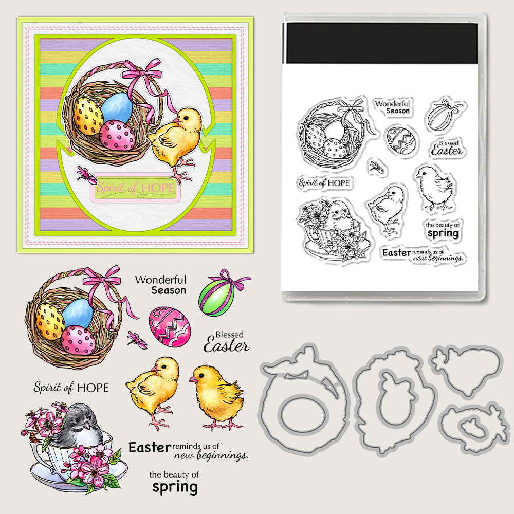 Easter Theme Dies & Stamps Set