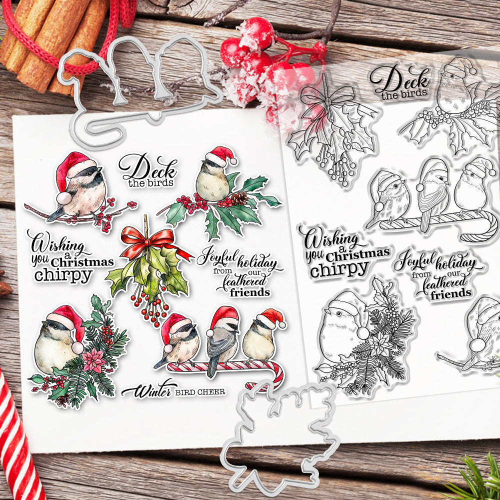 Christmas Birds Dies & Stamps Set