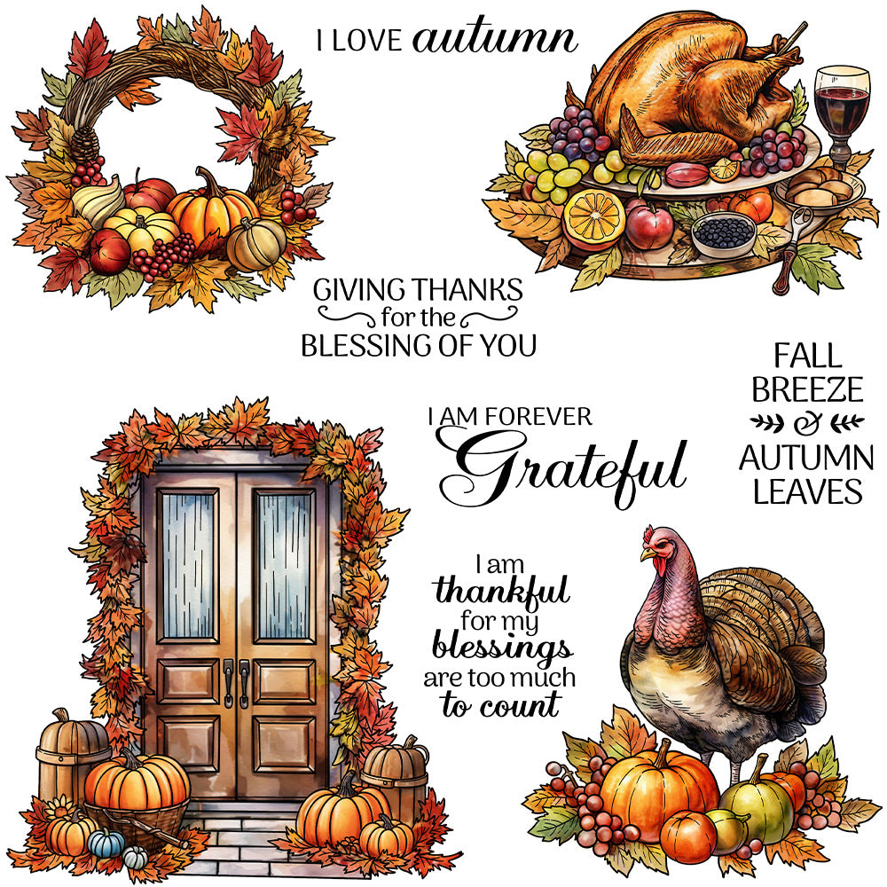 Thanksgiving Turkey Dies & Stamps Set