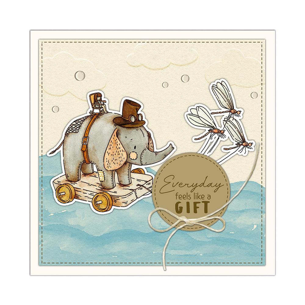 Retro Pattern Clear Stamps