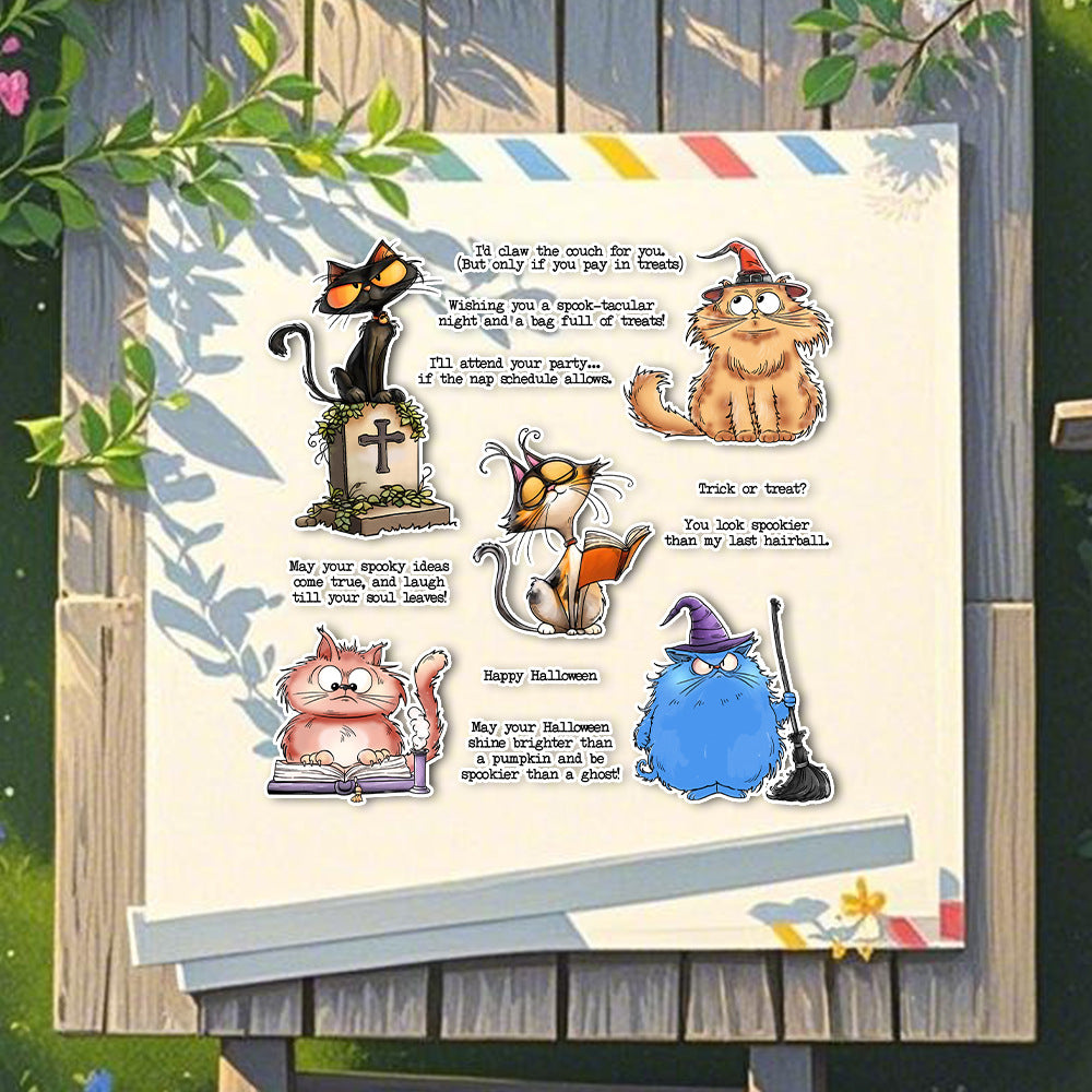 Halloween Kitten Dies & Stamps Set