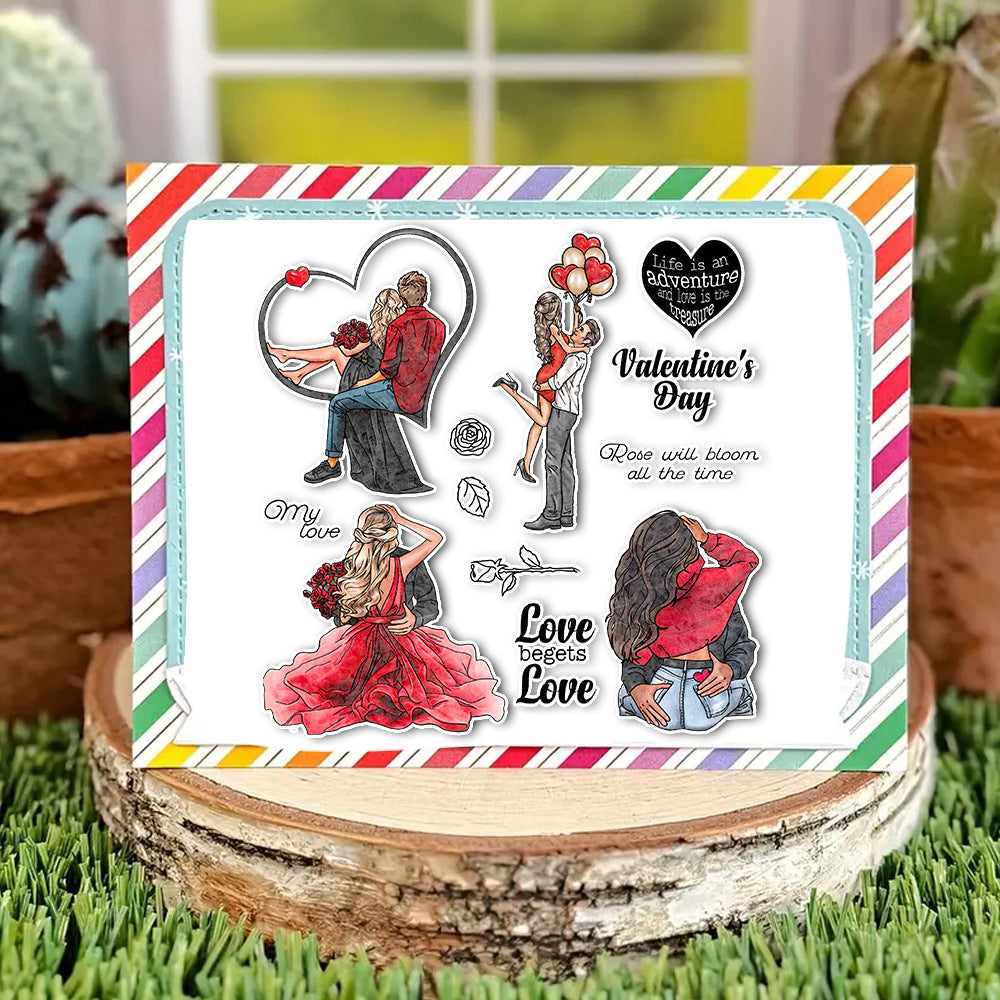 Valentine's Day Theme Dies & Stamps Set