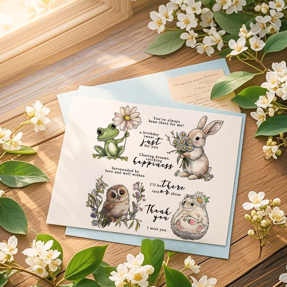 Animals and Flowers Clear Stamps
