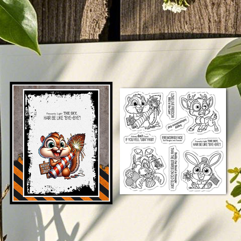 Independence Day Animals Clear Stamps