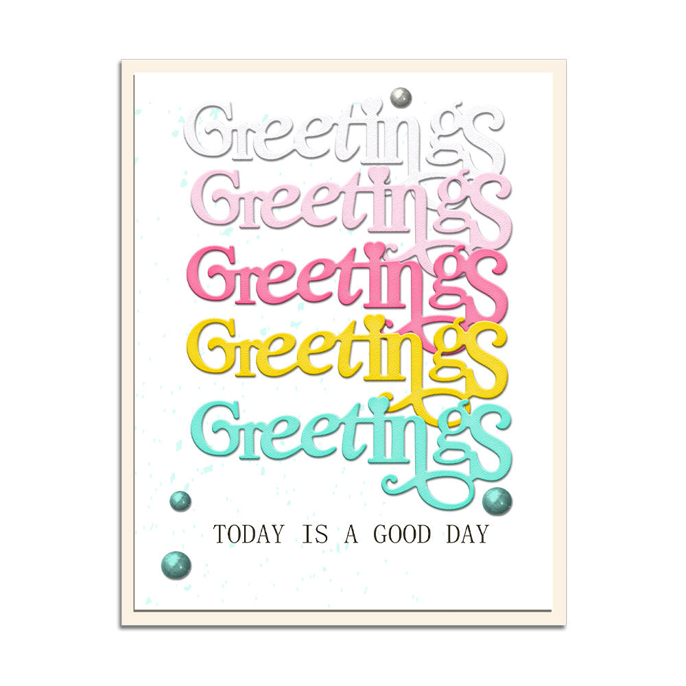 "Greetings" Words Metal Cutting Dies