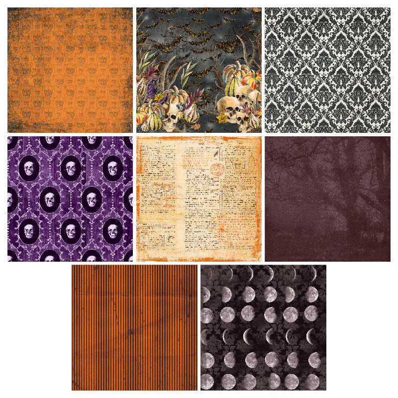 24PCS 6" Halloween Theme Scrapbook Paper & Cardstock
