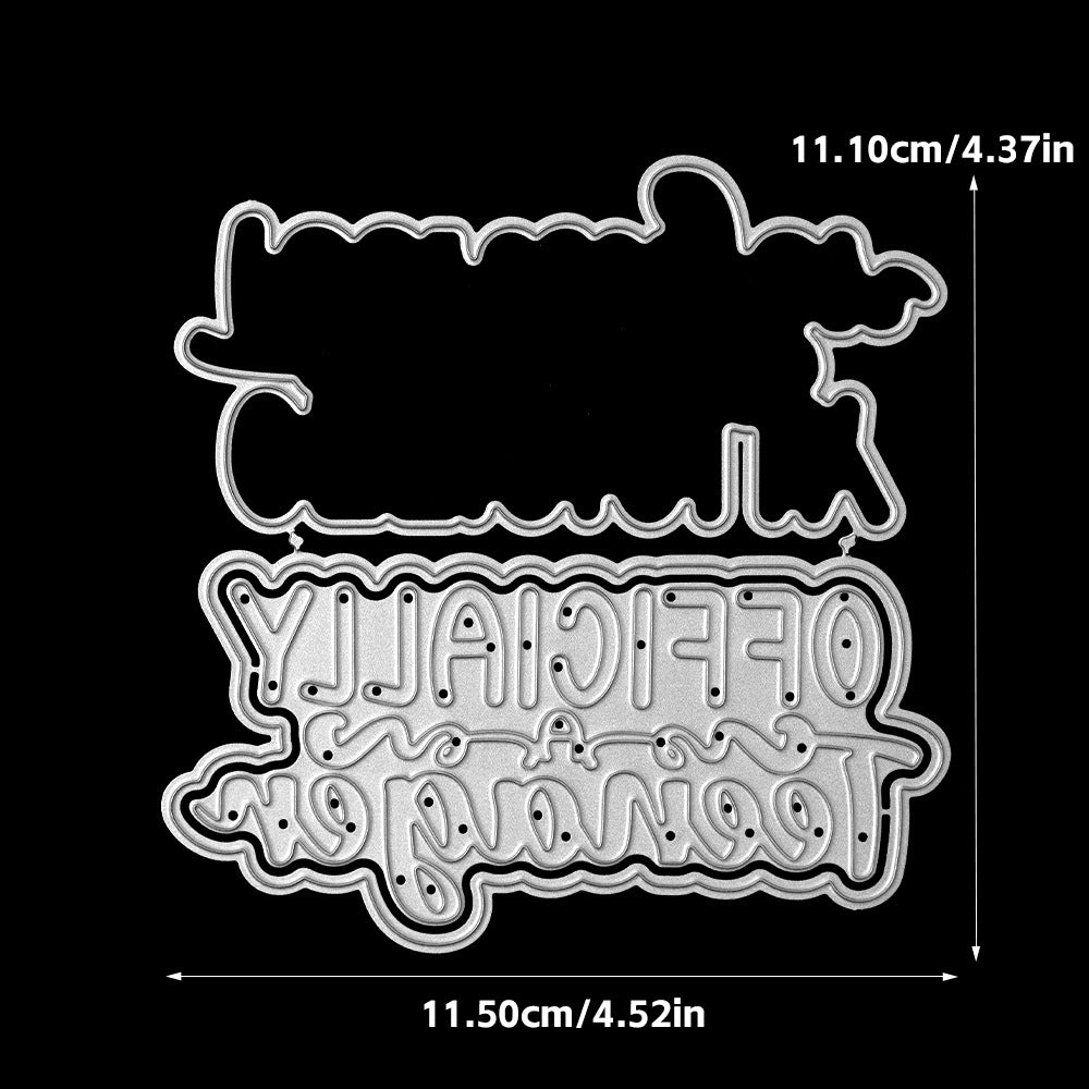 Officially Teenager Words Metal Cutting Dies