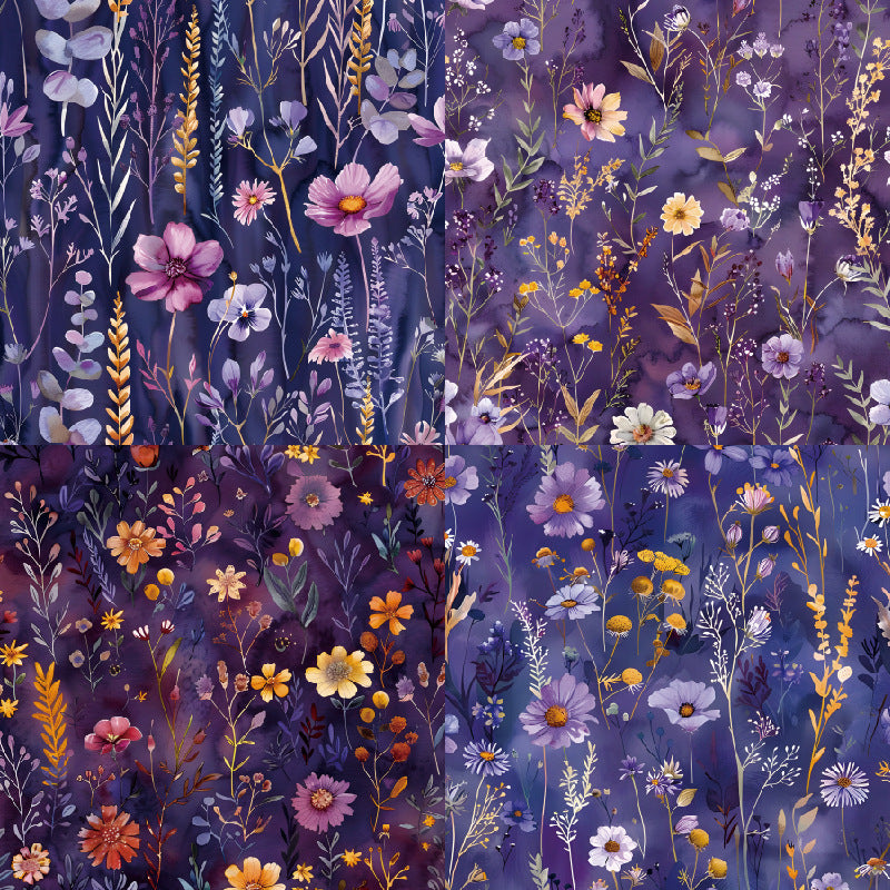 24PCS 6" Flowery Scrapbook Paper & Cardstock