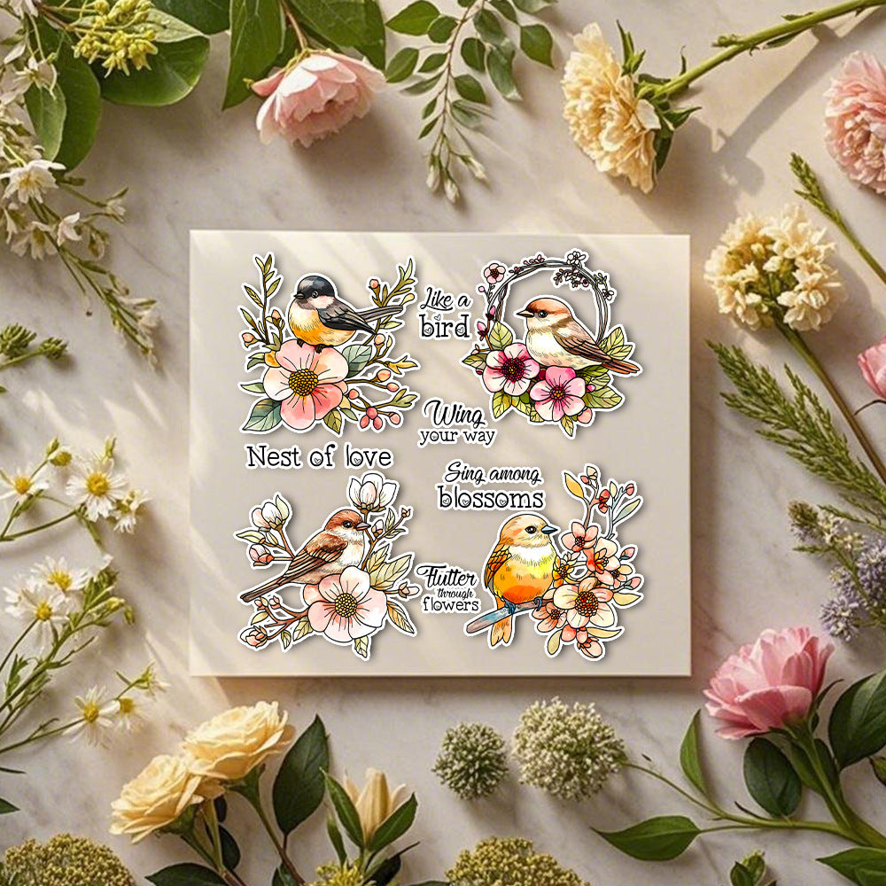 Flowers and Birds Clear Stamps