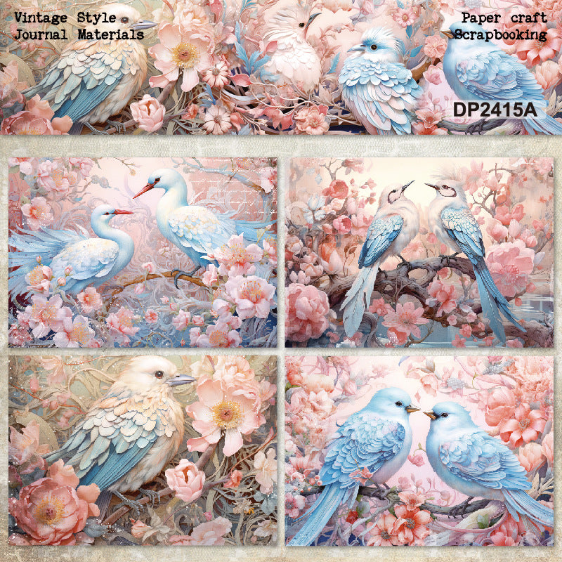 A5 Beautiful Bird Journal Scrapbook Paper