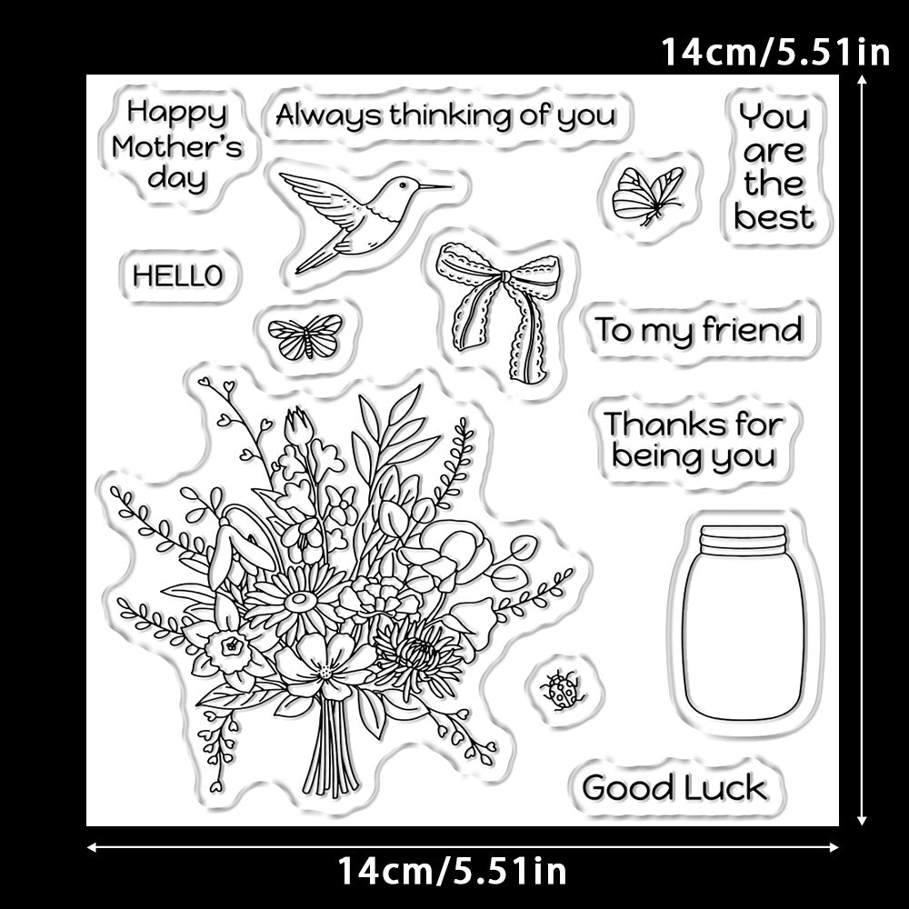 Jar Bouquet Dies & Stamps Set