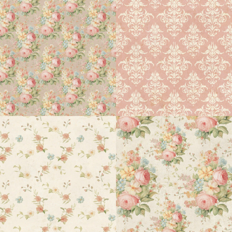 24PCS 6" Elegant Scrapbook Paper & Cardstock