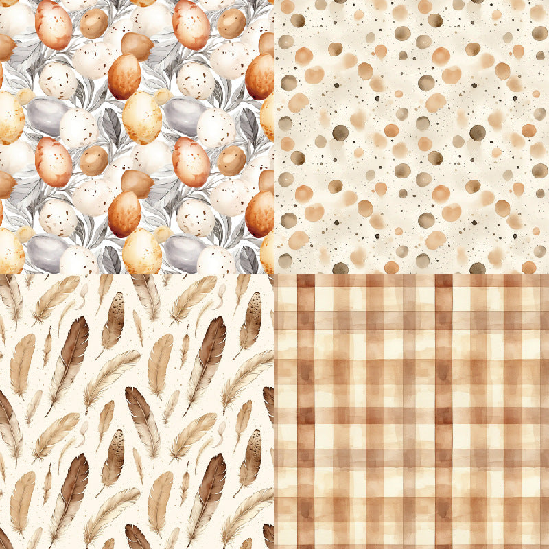 24PCS 6" Easter Bunny Scrapbook Paper & Cardstock
